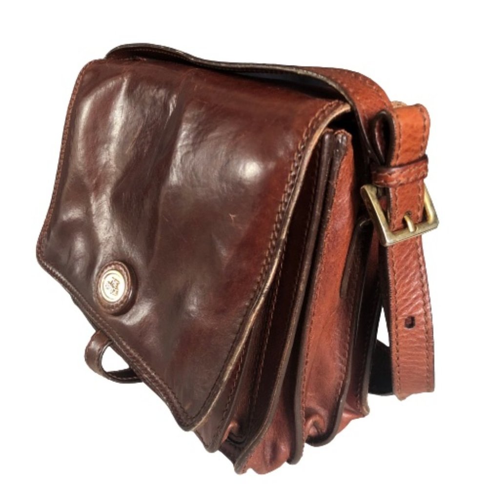 Vintage The Bridge leather classic satchet, cross body messenger bag purse - Picture 2 of 16